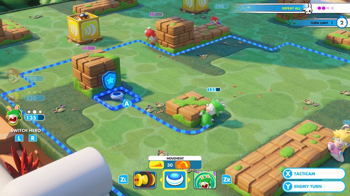 Mario + Rabbids Strategic Gameplay