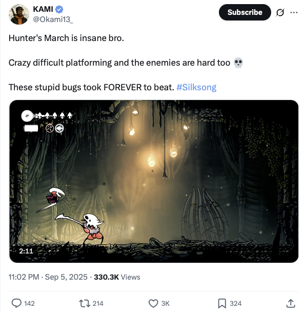 Hollow Knight: Silksong is hard bro