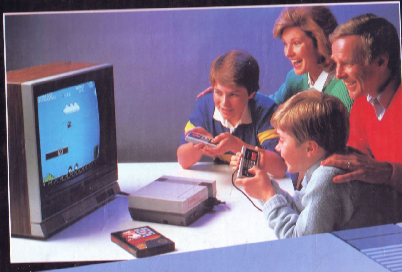 Family Playing NES Together